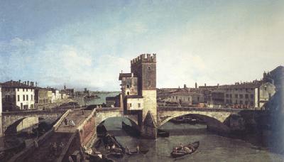 Bernardo Bellotoo View of the Ponte delle Navi,Verona (nn03)